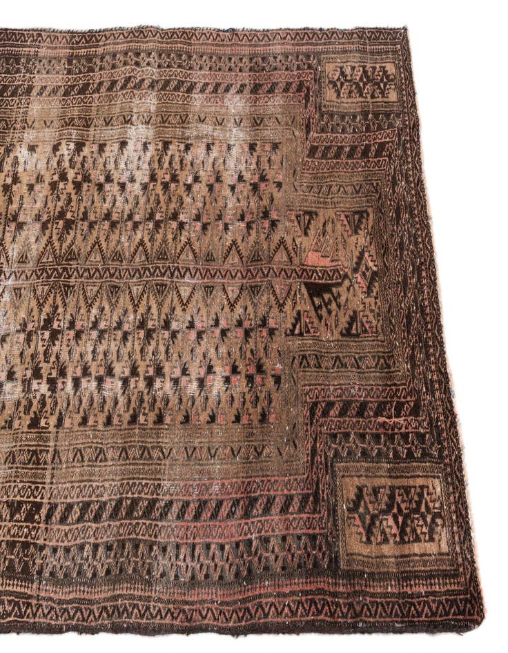 Detail image of  3' 4 x 5' 2  Hand Knotted Ultra Vintage Persian Wool Rug