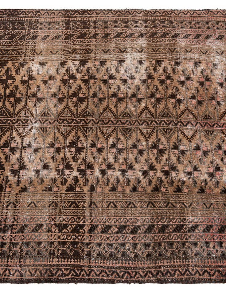 Detail image of  3' 4 x 5' 2  Hand Knotted Ultra Vintage Persian Wool Rug