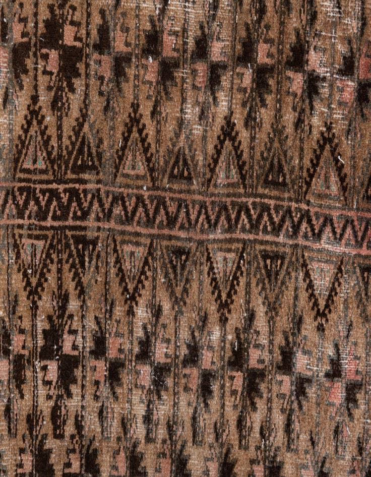 Detail image of  3' 4 x 5' 2  Hand Knotted Ultra Vintage Persian Wool Rug