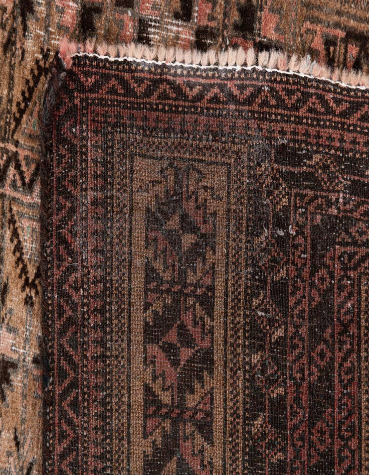 Detail image of  3' 4 x 5' 2  Hand Knotted Ultra Vintage Persian Wool Rug