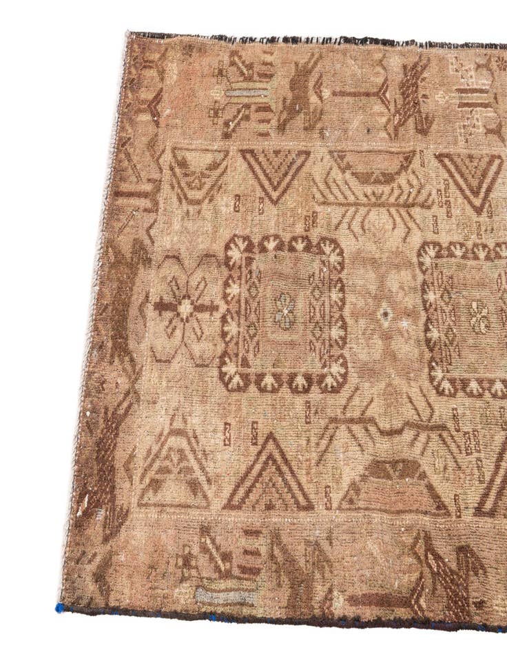 Detail image of  2' 9 x 4' 6  Hand Knotted Ultra Vintage Persian Wool Rug