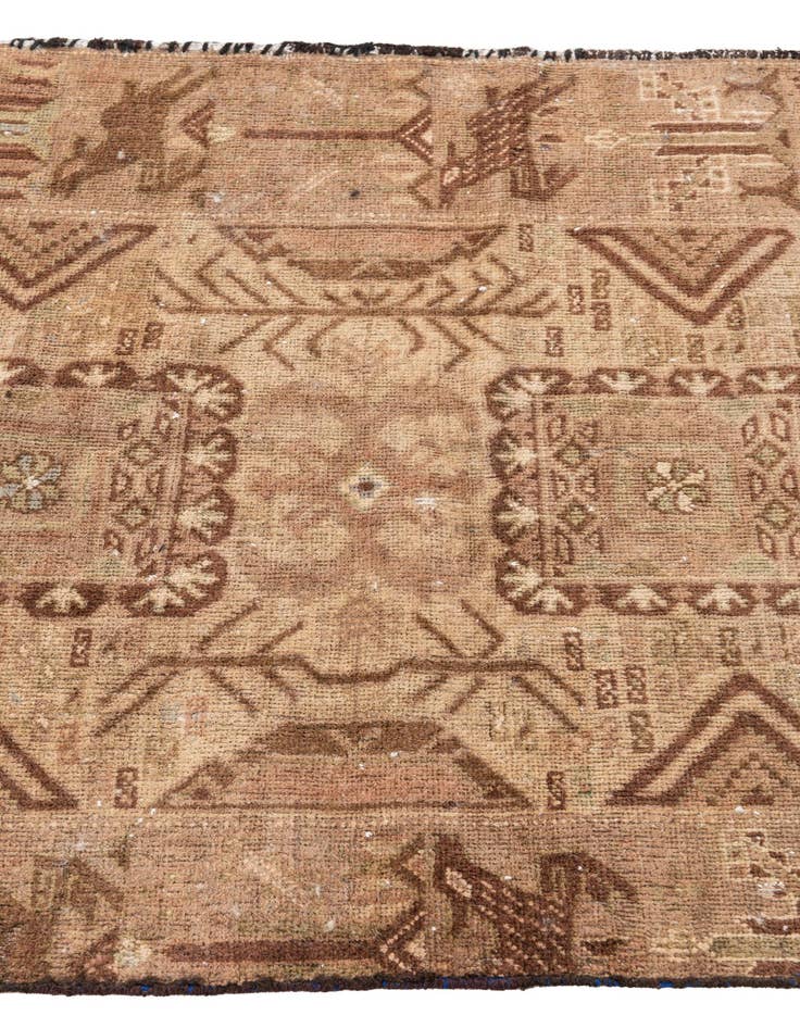 Detail image of  2' 9 x 4' 6  Hand Knotted Ultra Vintage Persian Wool Rug