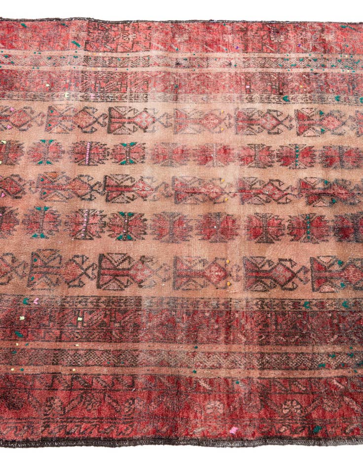 Detail image of  2' 10 x 4'  Hand Knotted Ultra Vintage Persian Wool Rug