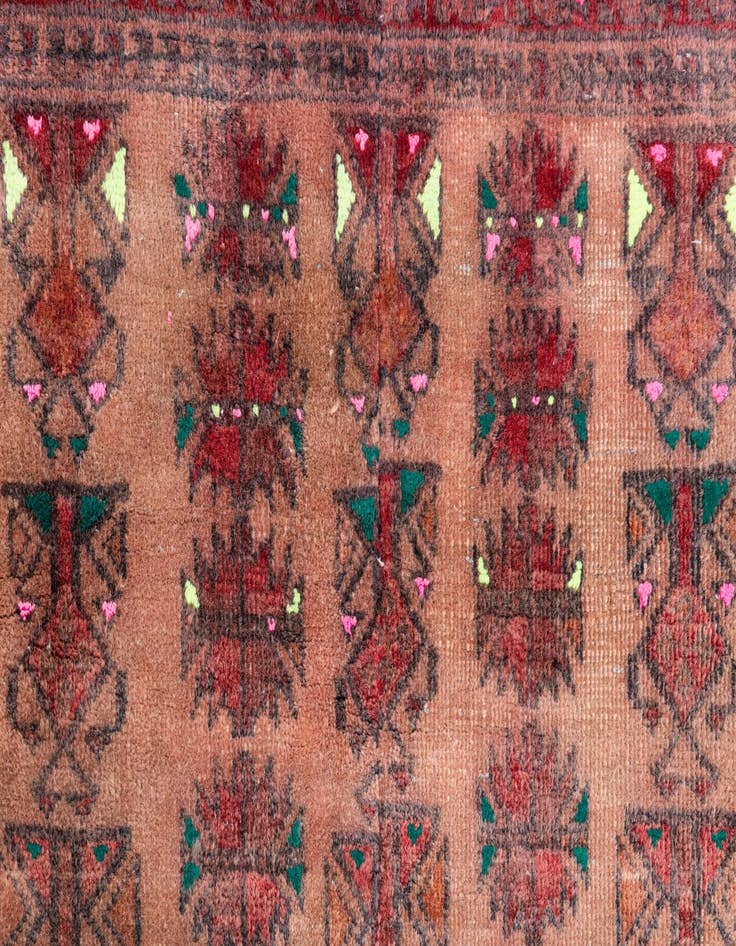 Detail image of  2' 10 x 4'  Hand Knotted Ultra Vintage Persian Wool Rug