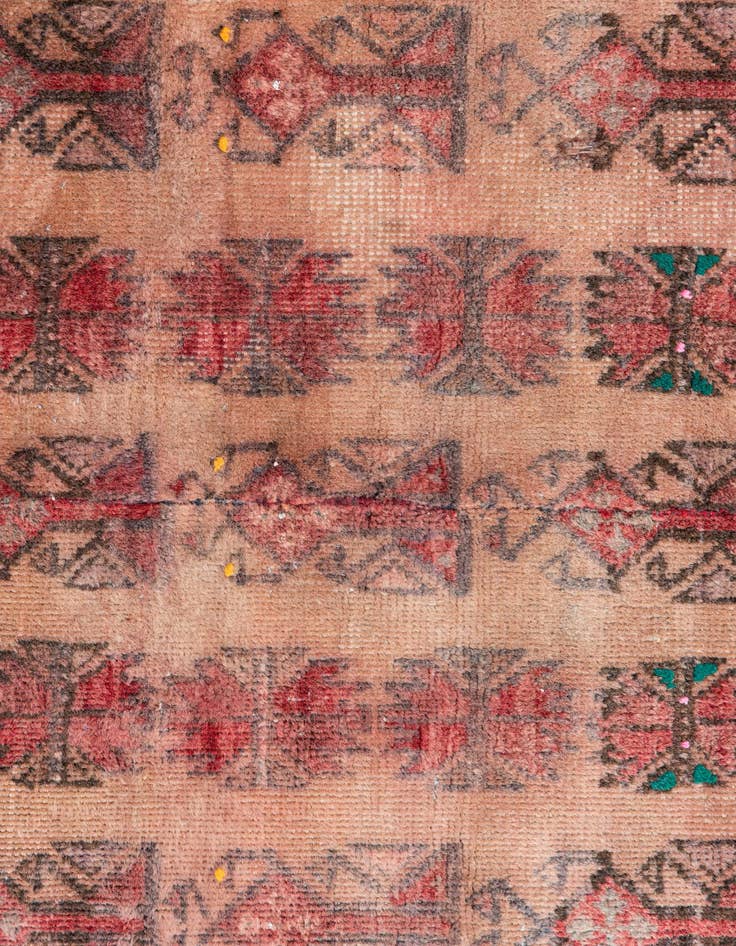 Detail image of  2' 10 x 4'  Hand Knotted Ultra Vintage Persian Wool Rug