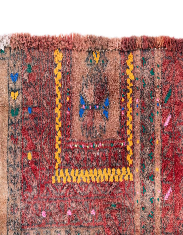 Detail image of  2' 10 x 4'  Hand Knotted Ultra Vintage Persian Wool Rug