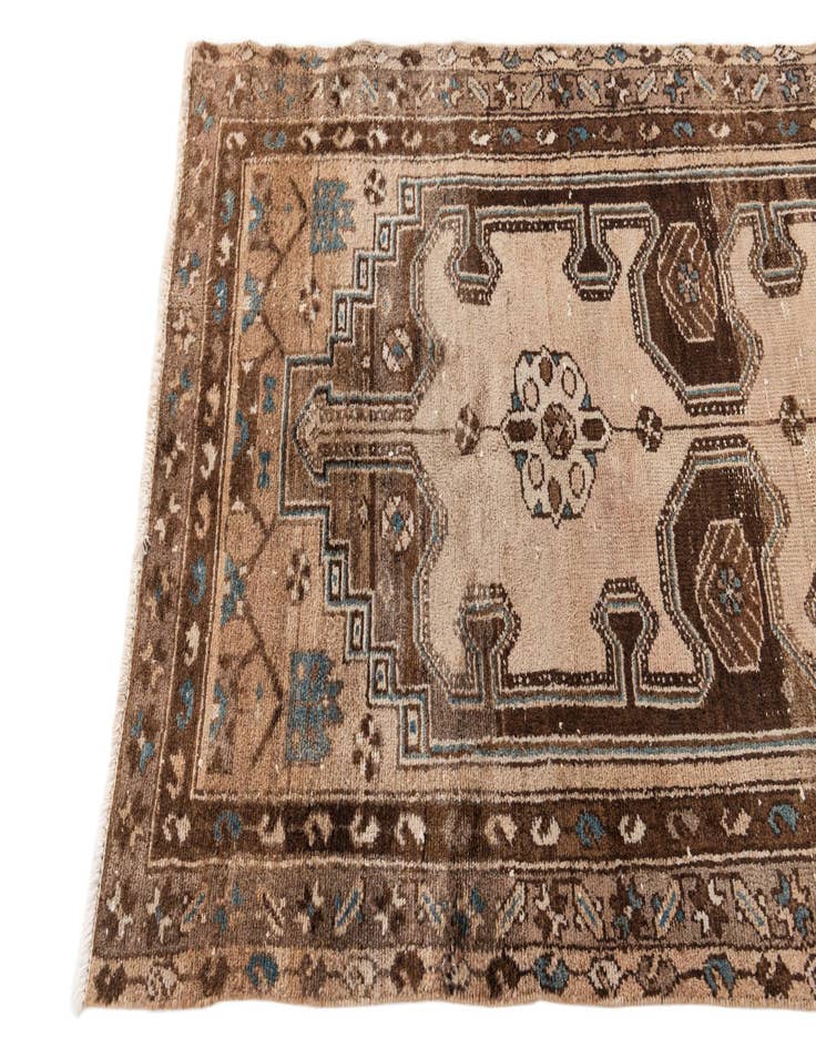 Detail image of  3' 2 x 6' 1  Hand Knotted Ultra Vintage Persian Wool Rug