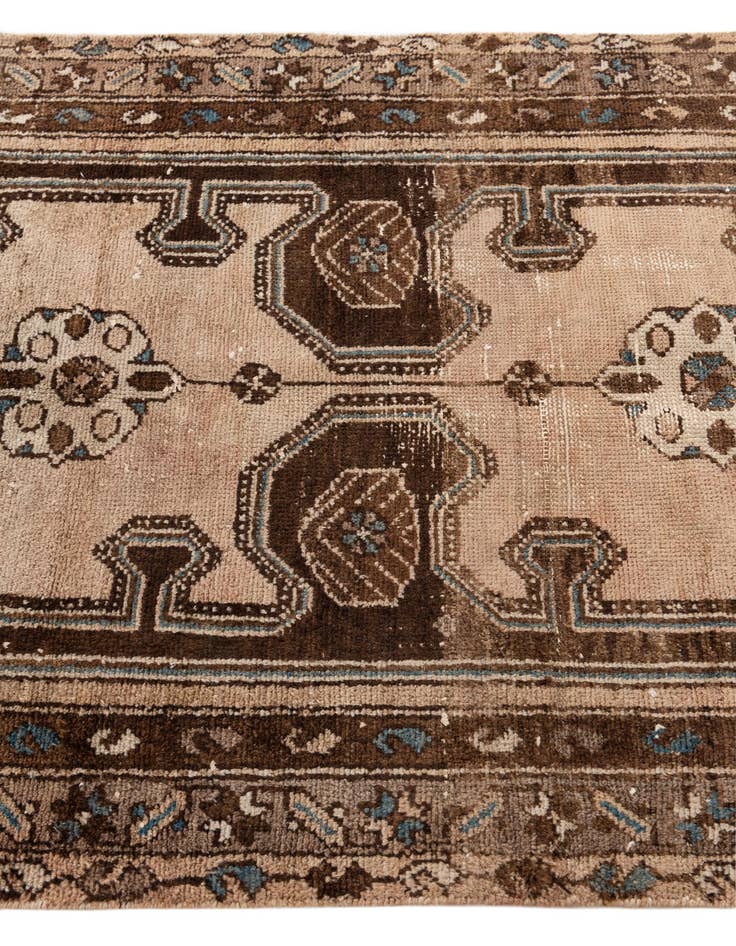 Detail image of  3' 2 x 6' 1  Hand Knotted Ultra Vintage Persian Wool Rug