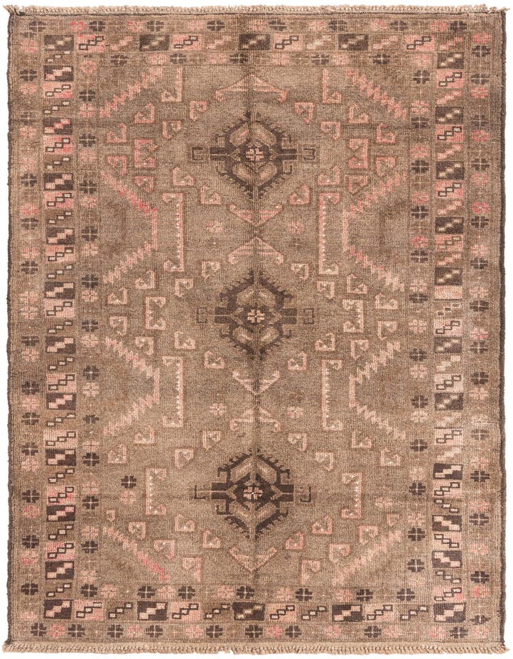  3' 8 x 6' 7  Hand Knotted Ultra Vintage Persian W...