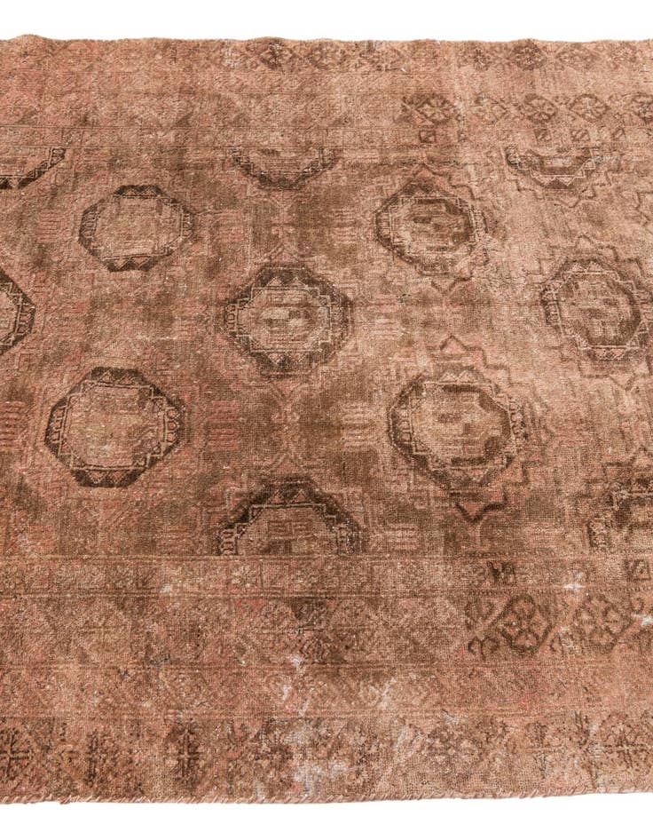 Detail image of  4' x 6'  Hand Knotted Ultra Vintage Persian Wool Rug