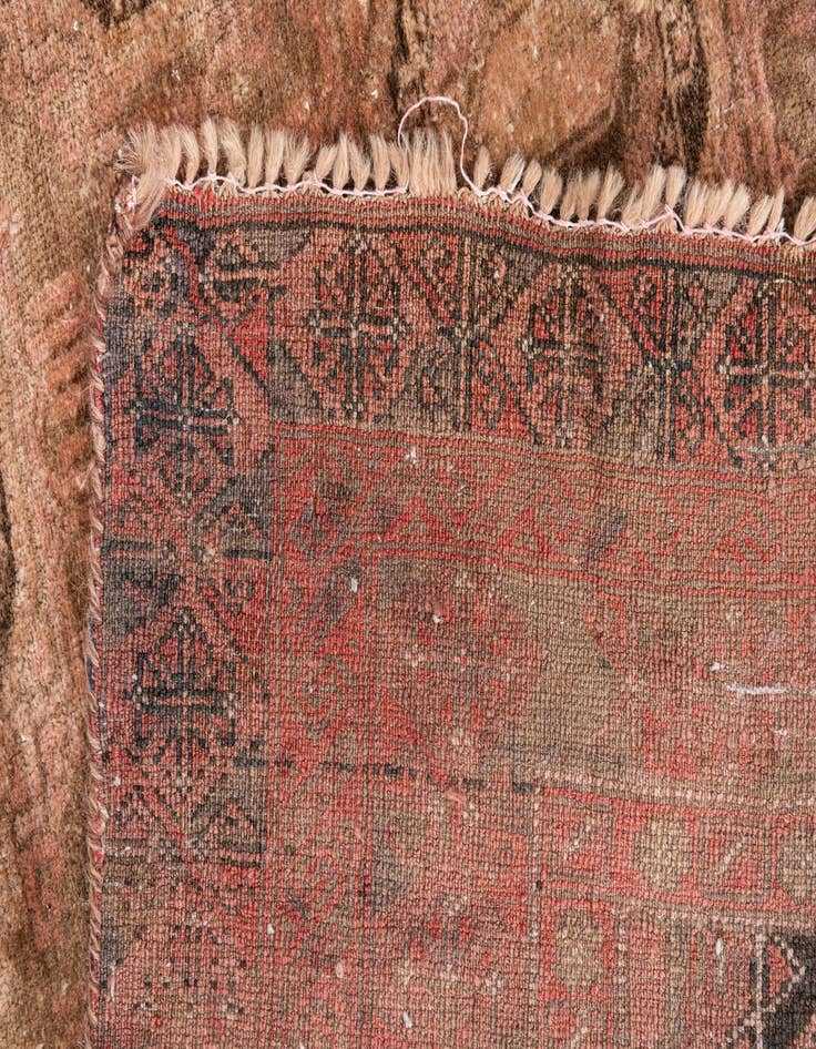 Detail image of  4' x 6'  Hand Knotted Ultra Vintage Persian Wool Rug