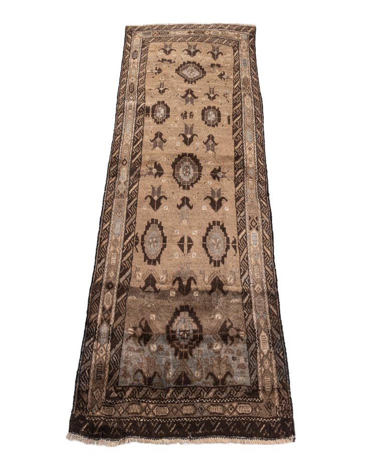 Detail image of  3' 3 x 5' 8  Hand Knotted Ultra Vintage Persian Wool Rug