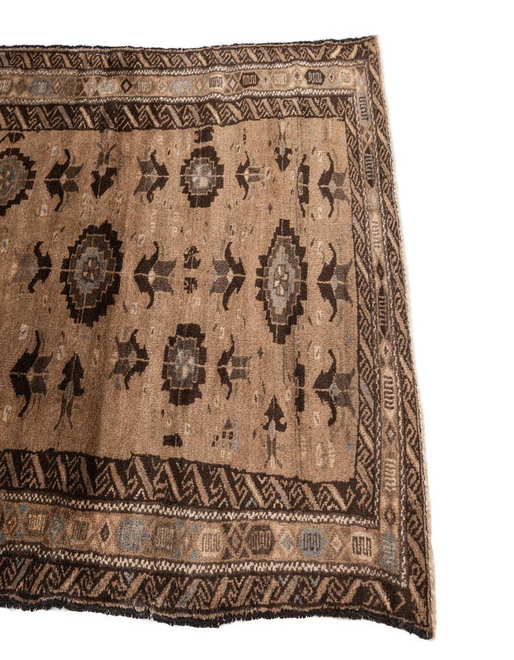 Detail image of  3' 3 x 5' 8  Hand Knotted Ultra Vintage Persian Wool Rug