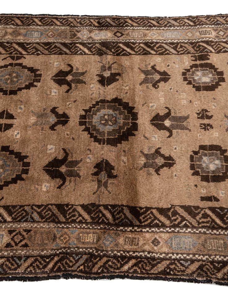 Detail image of  3' 3 x 5' 8  Hand Knotted Ultra Vintage Persian Wool Rug