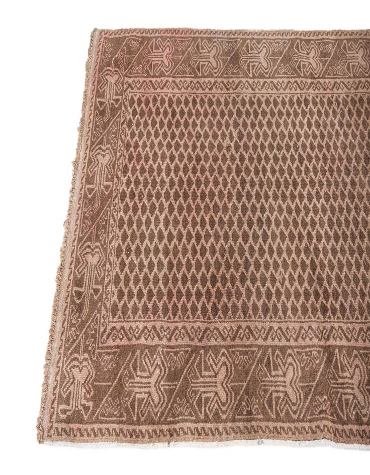 Detail image of  3' 4 x 6' 5  Hand Knotted Ultra Vintage Persian Wool Rug