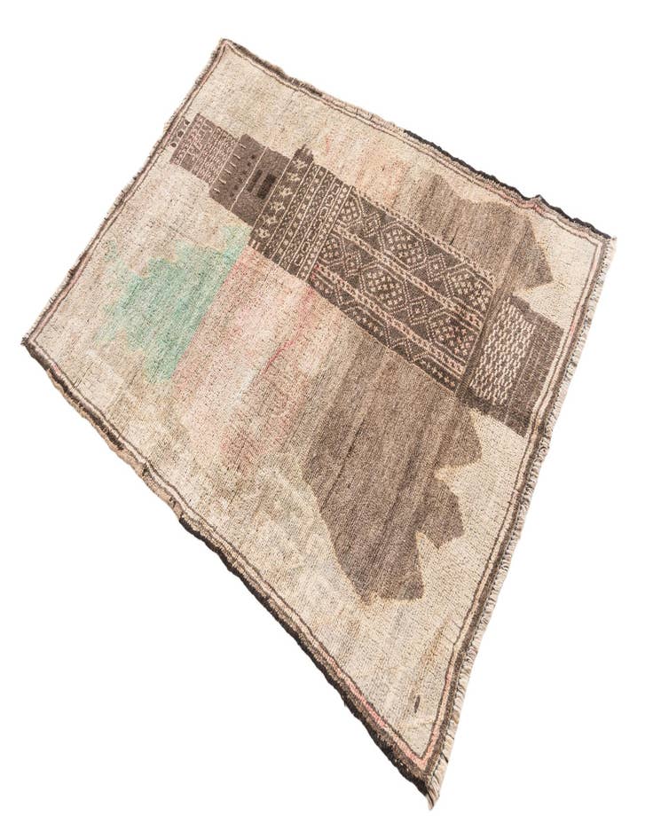 Detail image of  3' x 4' 6  Hand Knotted Ultra Vintage Persian Wool Rug