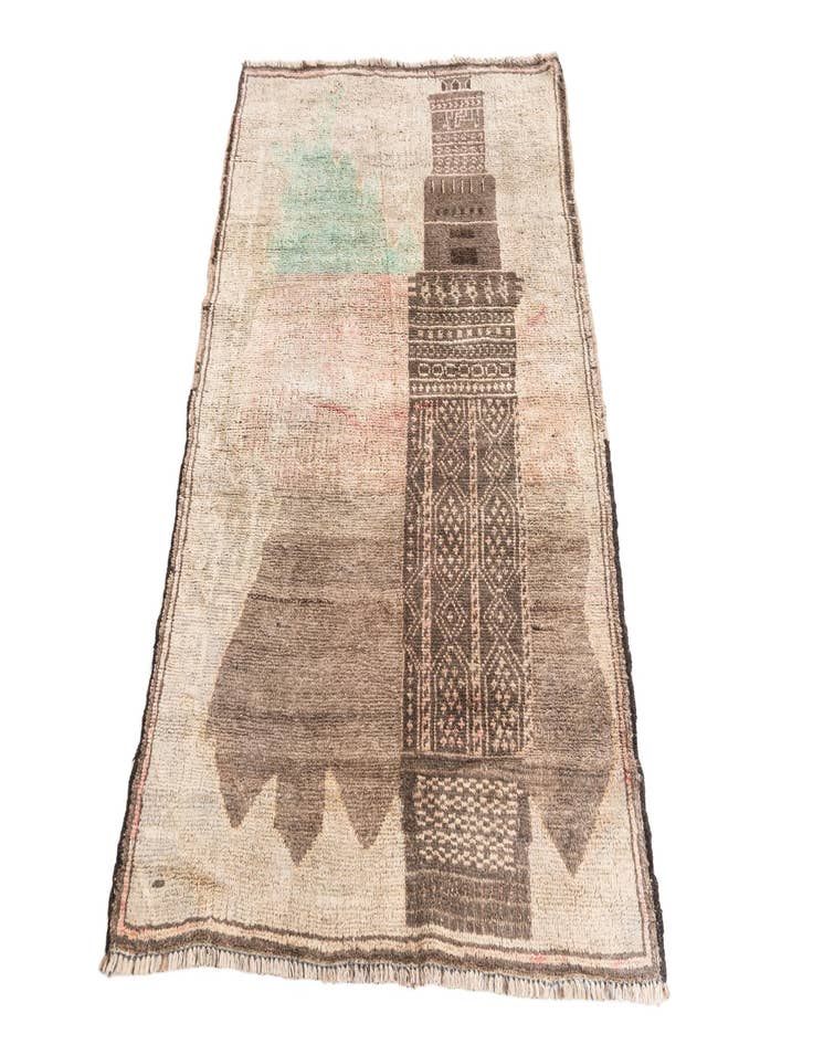 Detail image of  3' x 4' 6  Hand Knotted Ultra Vintage Persian Wool Rug