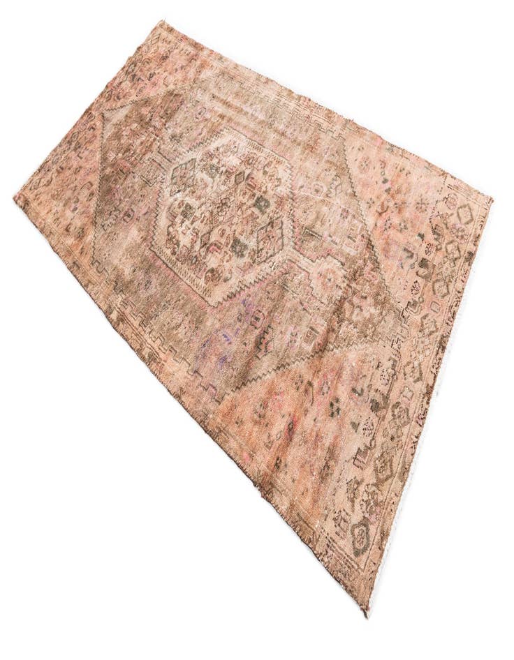 Detail image of  3' 10 x 7' 3  Hand Knotted Ultra Vintage Persian Wool Rug