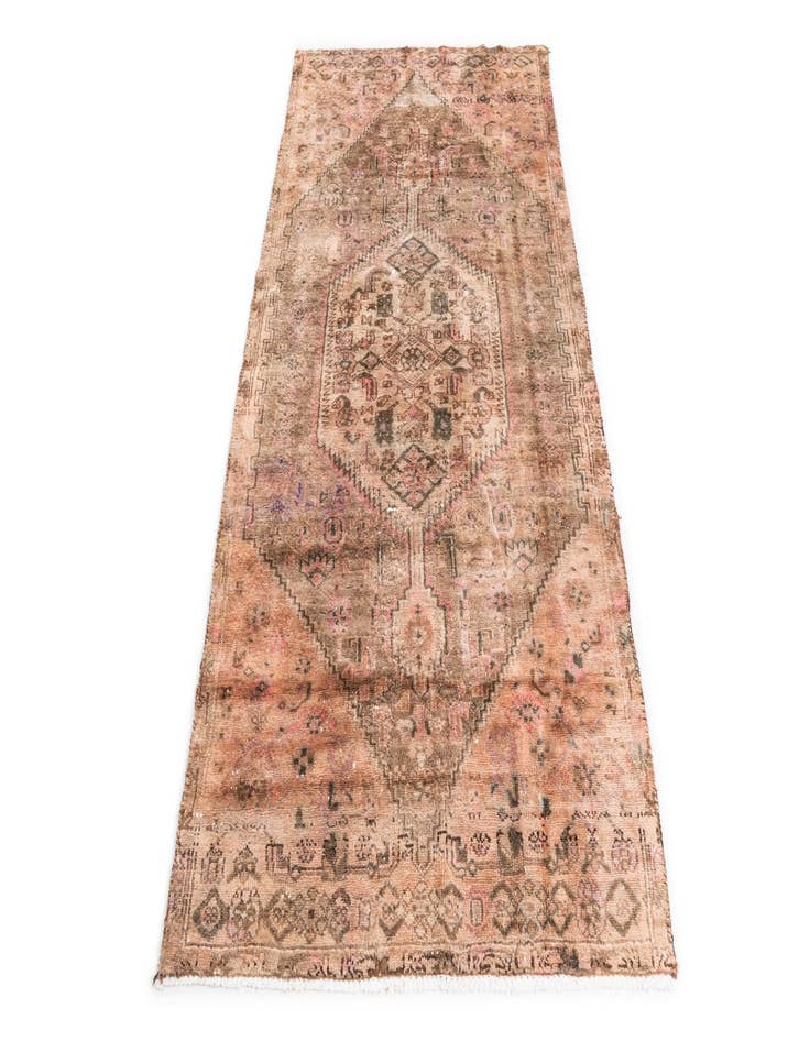 Detail image of  3' 10 x 7' 3  Hand Knotted Ultra Vintage Persian Wool Rug