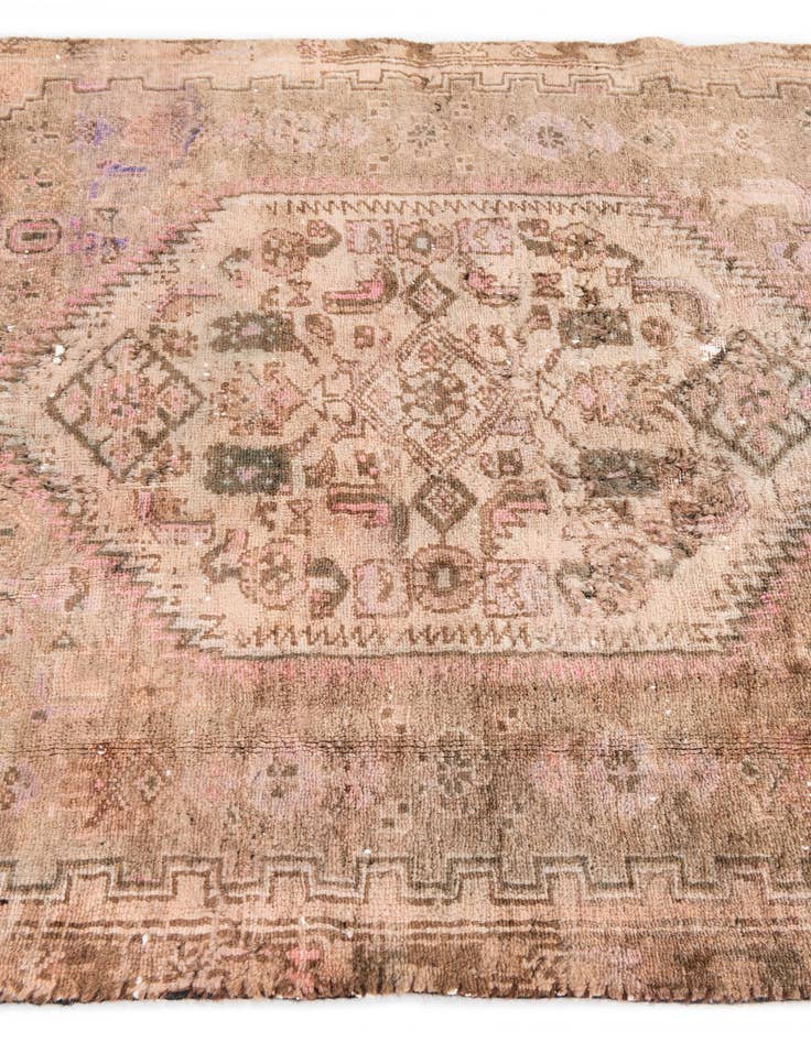 Detail image of  3' 10 x 7' 3  Hand Knotted Ultra Vintage Persian Wool Rug