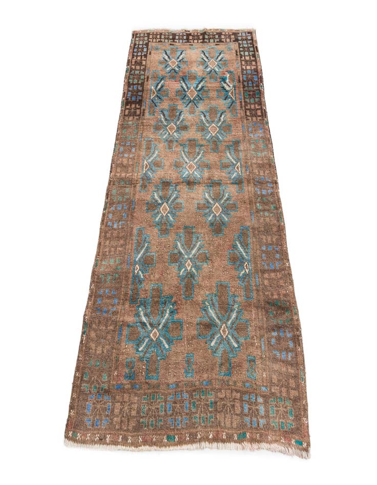 Detail image of  3' 8 x 6' 5  Hand Knotted Ultra Vintage Persian Wool Rug