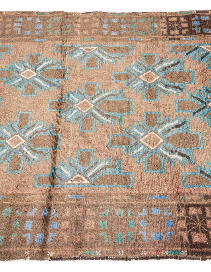 Detail image of  3' 8 x 6' 5  Hand Knotted Ultra Vintage Persian Wool Rug