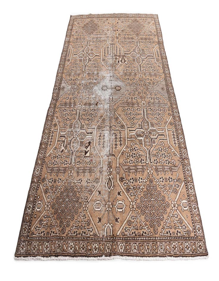 Detail image of  6' 6 x 9' 10  Hand Knotted Ultra Vintage Persian Wool Rug