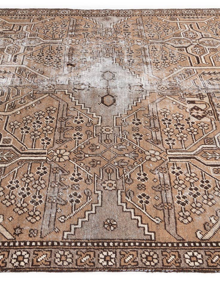 Detail image of  6' 6 x 9' 10  Hand Knotted Ultra Vintage Persian Wool Rug