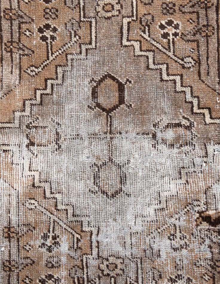 Detail image of  6' 6 x 9' 10  Hand Knotted Ultra Vintage Persian Wool Rug