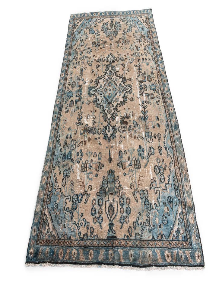 Detail image of  5' 3 x 8' 6  Hand Knotted Ultra Vintage Persian Wool Rug