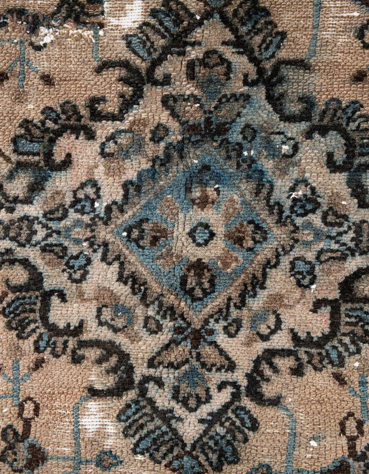 Detail image of  5' 3 x 8' 6  Hand Knotted Ultra Vintage Persian Wool Rug