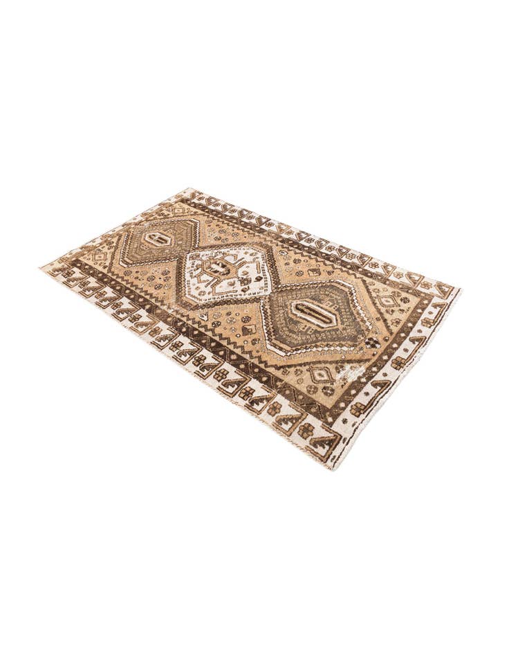 Detail image of  3' 8 x 6' 2  Hand Knotted Ultra Vintage Persian Wool Rug