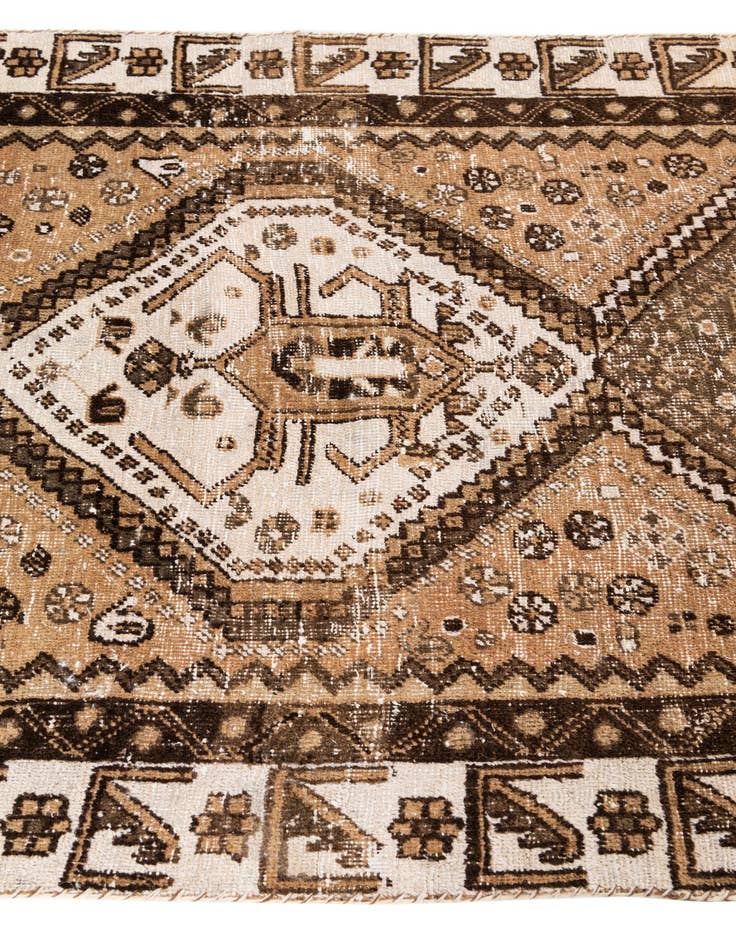 Detail image of  3' 8 x 6' 2  Hand Knotted Ultra Vintage Persian Wool Rug