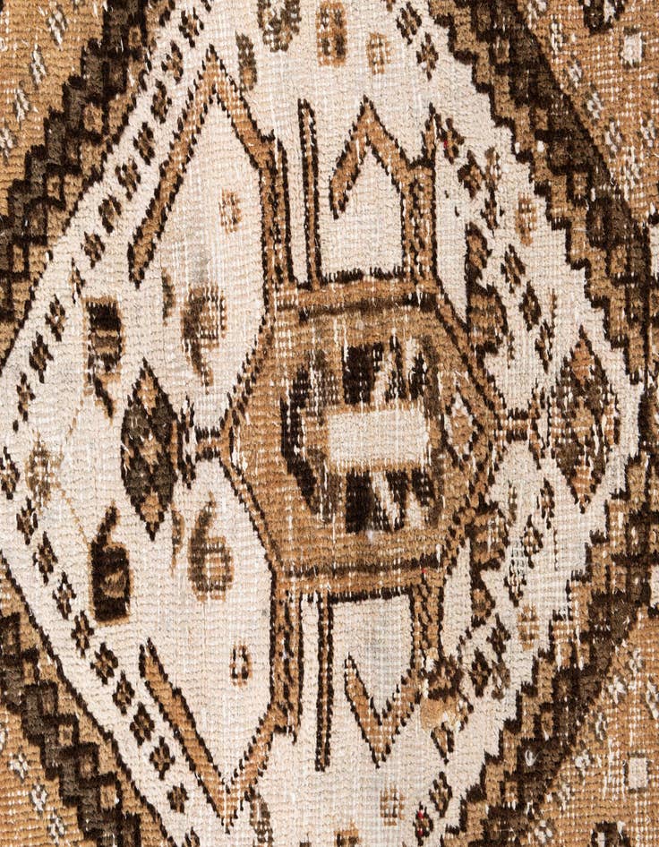 Detail image of  3' 8 x 6' 2  Hand Knotted Ultra Vintage Persian Wool Rug