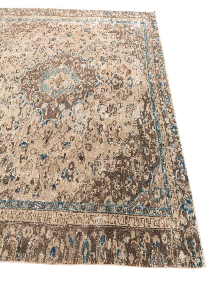 Detail image of  7' x 8' 8  Hand Knotted Ultra Vintage Persian Wool Rug