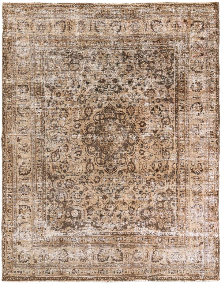  8' 2 x 10' 9  Hand Knotted Ultra Vintage Persian W...