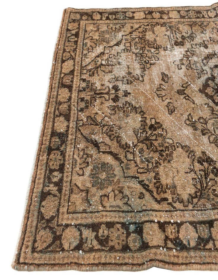 Detail image of  4' 3 x 6' 5  Hand Knotted Ultra Vintage Persian Wool Rug