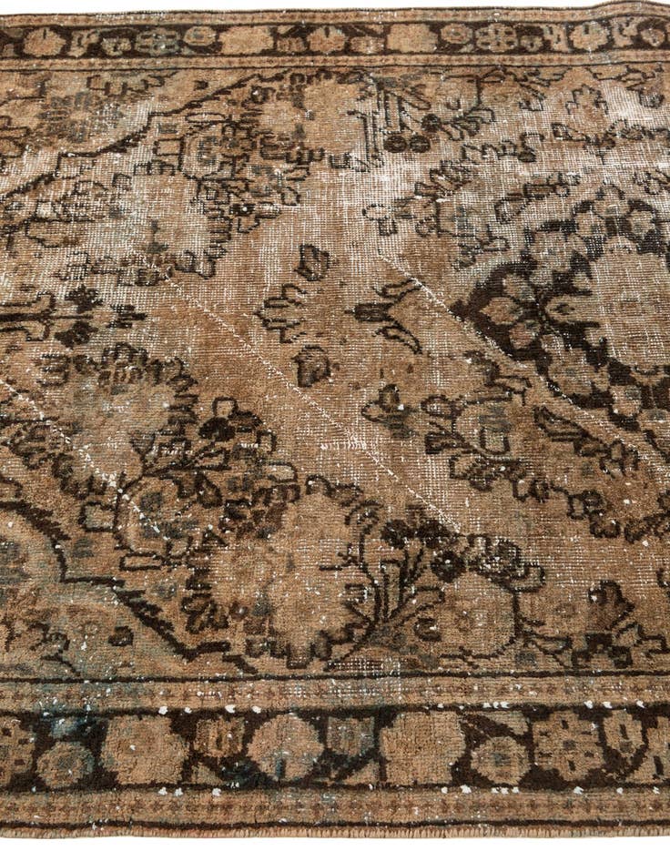Detail image of  4' 3 x 6' 5  Hand Knotted Ultra Vintage Persian Wool Rug