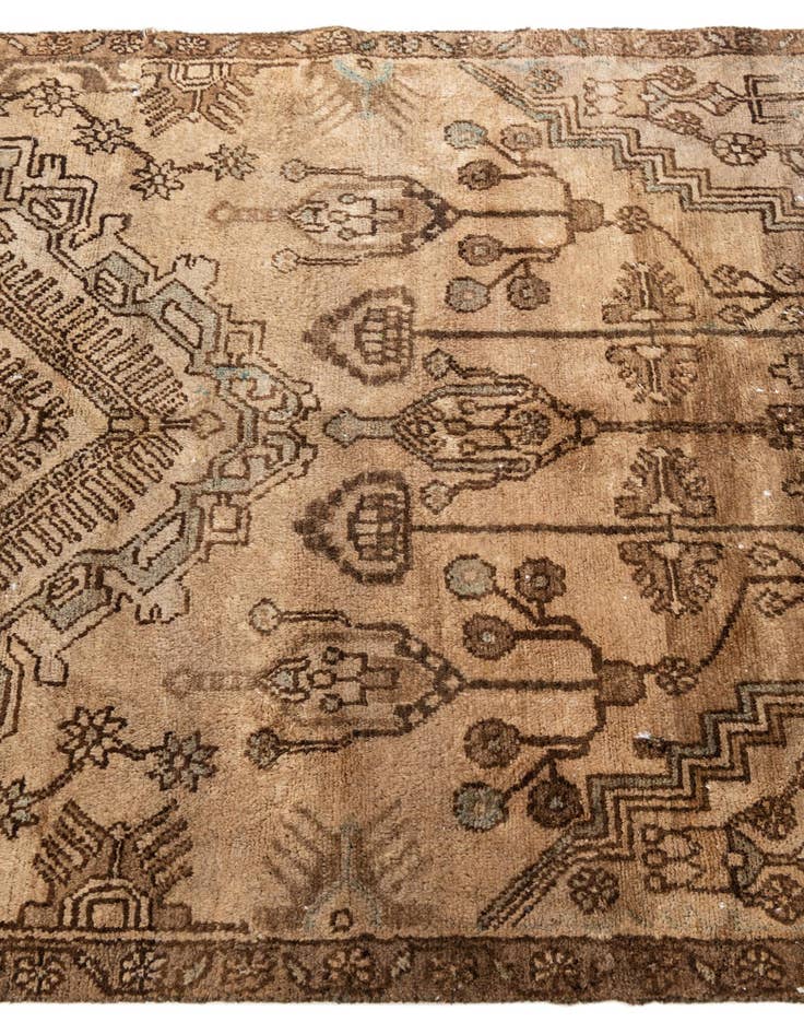 Detail image of  3' 7 x 6'  Hand Knotted Ultra Vintage Persian Wool Rug