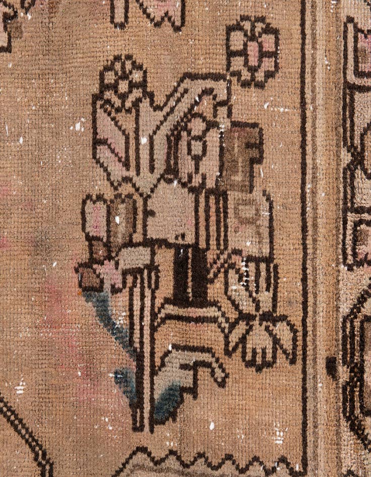 Detail image of  4' 5 x 6' 8  Hand Knotted Ultra Vintage Persian Wool Rug