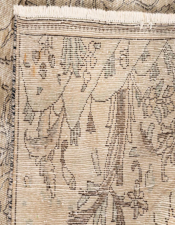 Detail image of  6' 10 x 10'  Hand Knotted Ultra Vintage Persian Wool Rug