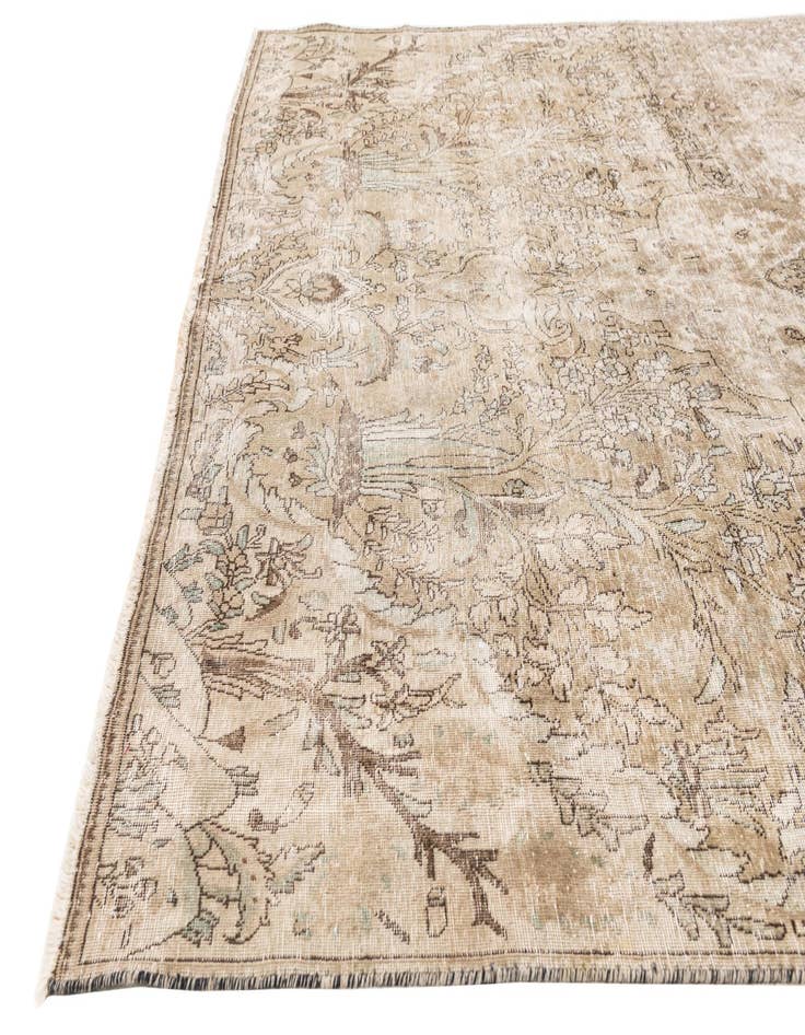 Detail image of  6' 10 x 10'  Hand Knotted Ultra Vintage Persian Wool Rug