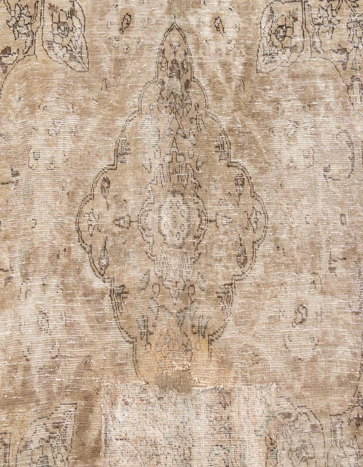 Detail image of  6' 10 x 10'  Hand Knotted Ultra Vintage Persian Wool Rug