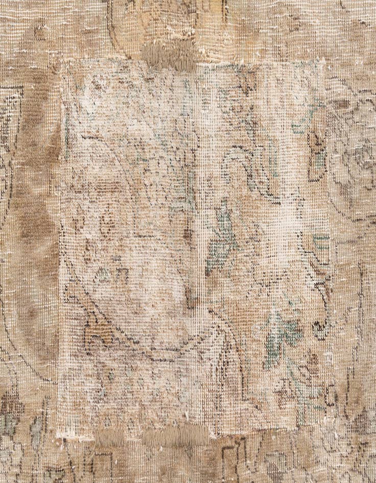 Detail image of  6' 10 x 10'  Hand Knotted Ultra Vintage Persian Wool Rug