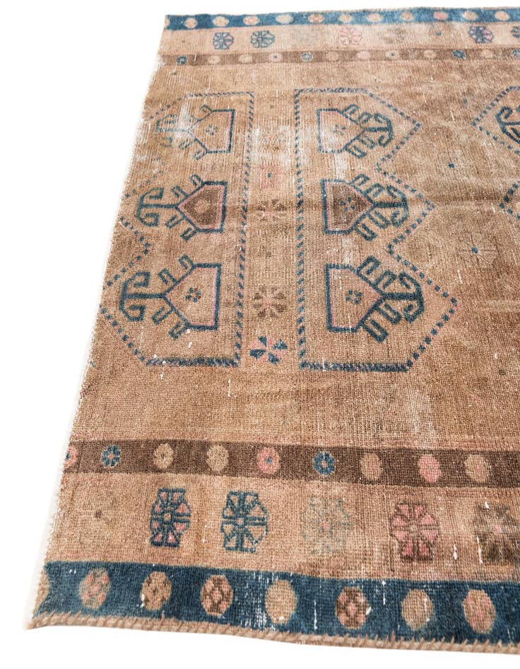 Detail image of  5' 2 x 8' 4  Hand Knotted Ultra Vintage Persian Wool Rug