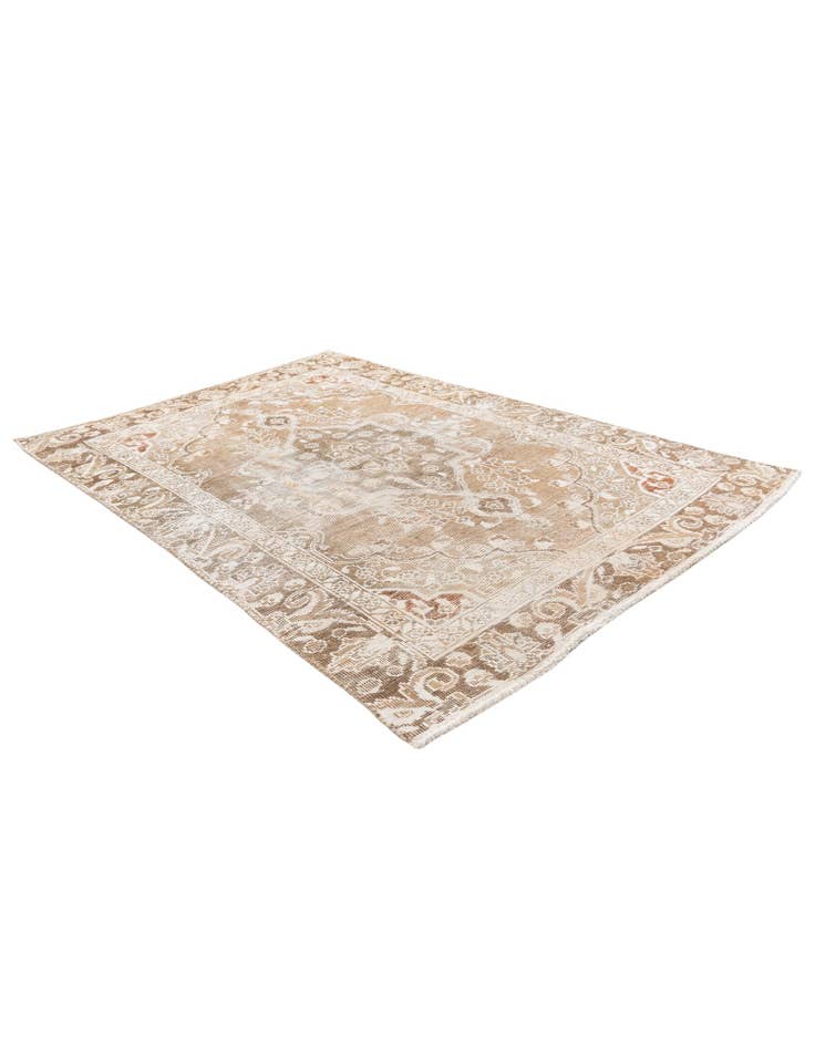 Detail image of  3' 10 x 5' 8  Hand Knotted Ultra Vintage Persian Wool Rug