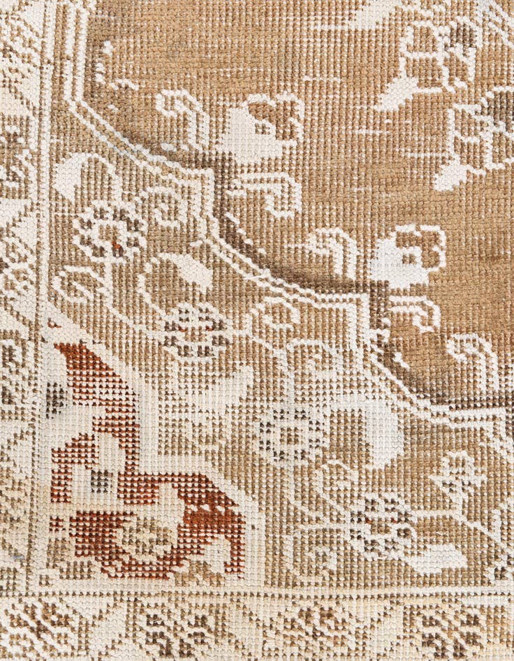 Detail image of  3' 10 x 5' 8  Hand Knotted Ultra Vintage Persian Wool Rug