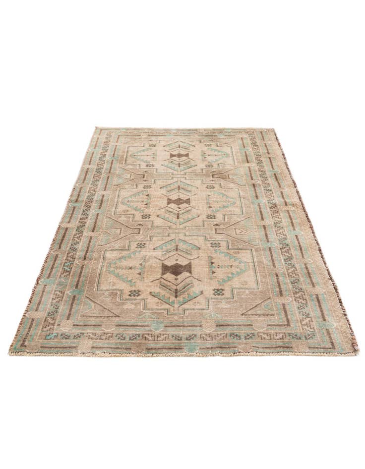 Detail image of  3' 8 x 6' 4  Hand Knotted Ultra Vintage Persian Wool Rug