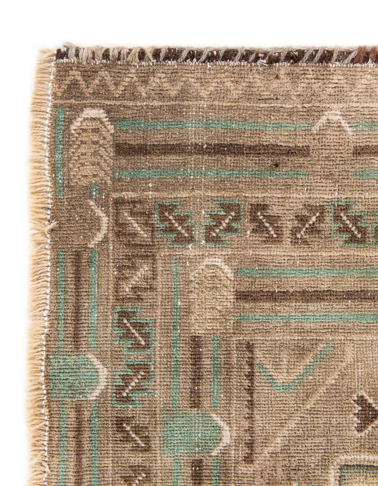 Detail image of  3' 8 x 6' 4  Hand Knotted Ultra Vintage Persian Wool Rug