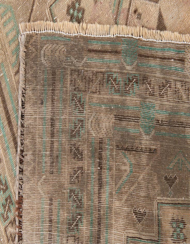 Detail image of  3' 8 x 6' 4  Hand Knotted Ultra Vintage Persian Wool Rug